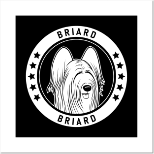 Briard Dog Portrait Posters and Art